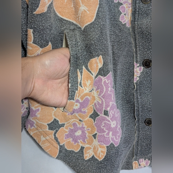 Free People Women's Floral Printed Ruby Oversized Boxy Button Up Jacket, XS - Picture 14 of 15